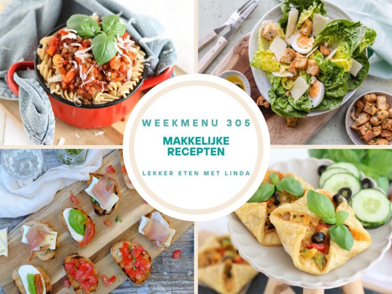 Weekmenu makkelijke recepten 305