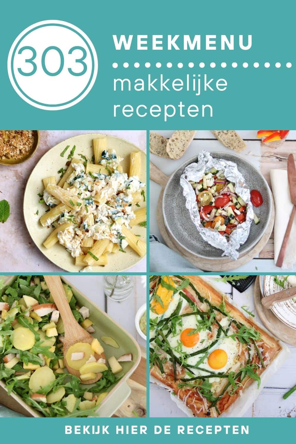 Weekmenu recepten voor het avondeten | maaltijdplanning
