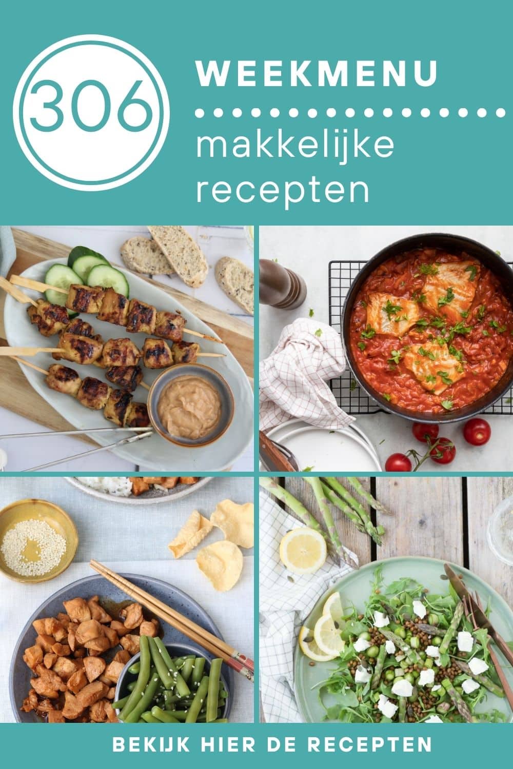 Weekmenu recepten voor het avondeten