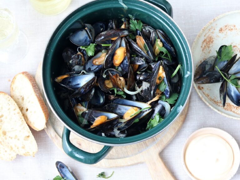 Mosselen koken met wijn