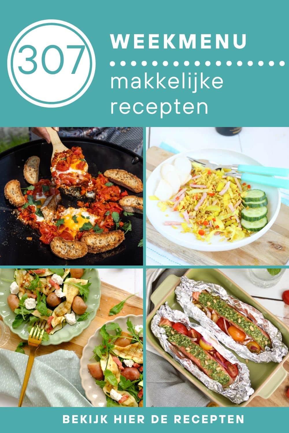 Weekmenu recepten voor het avondeten