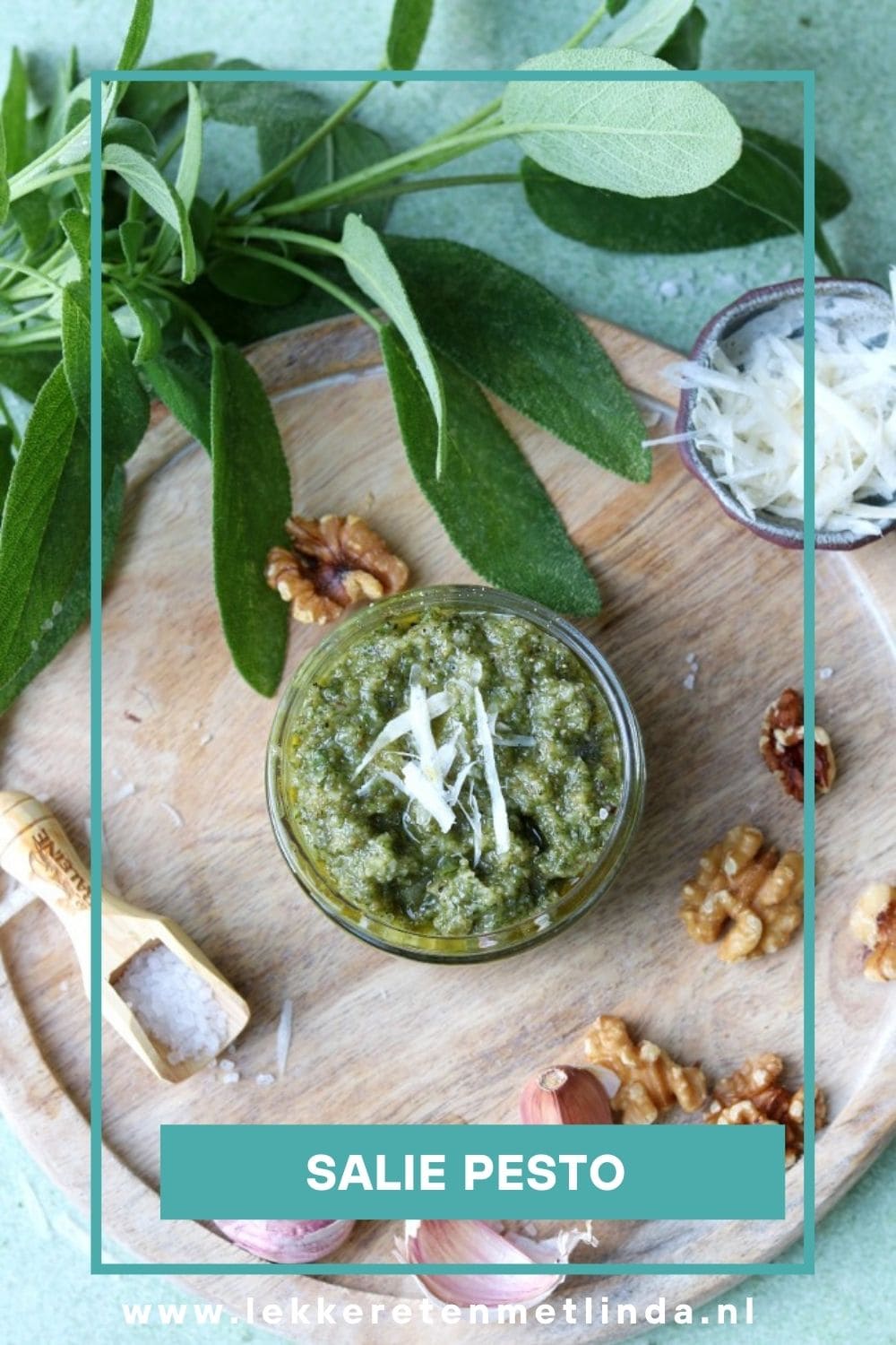 Salie pesto maken
