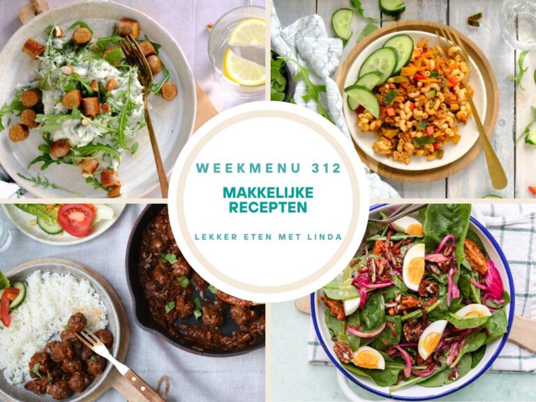 Weekmenu makkelijke recepten 312