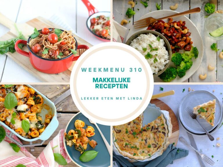 Weekmenu makkelijke recepten 310