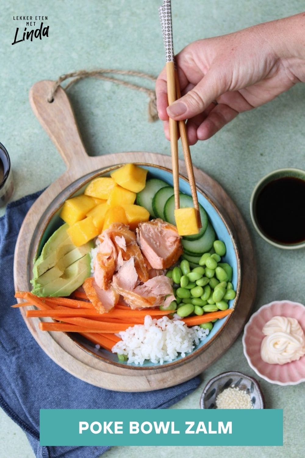 Poke bowl recept zalm