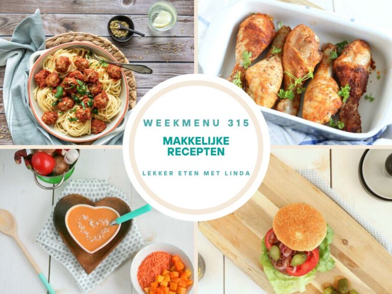 Weekmenu makkelijke recepten 315