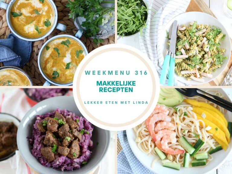 Weekmenu makkelijke recepten 316