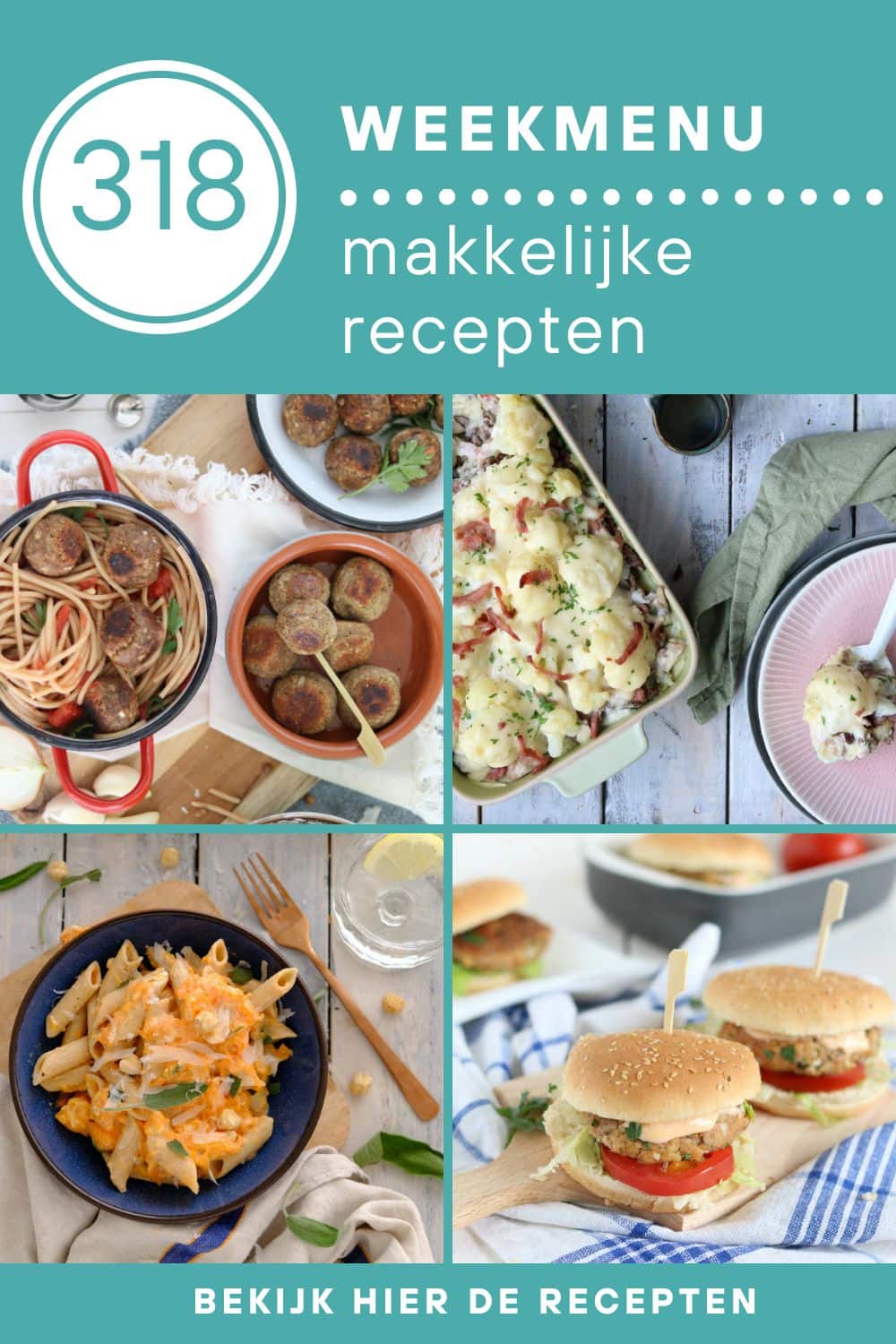 Weekmenu recepten voor het avondeten