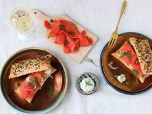Hartige tompouce zalm