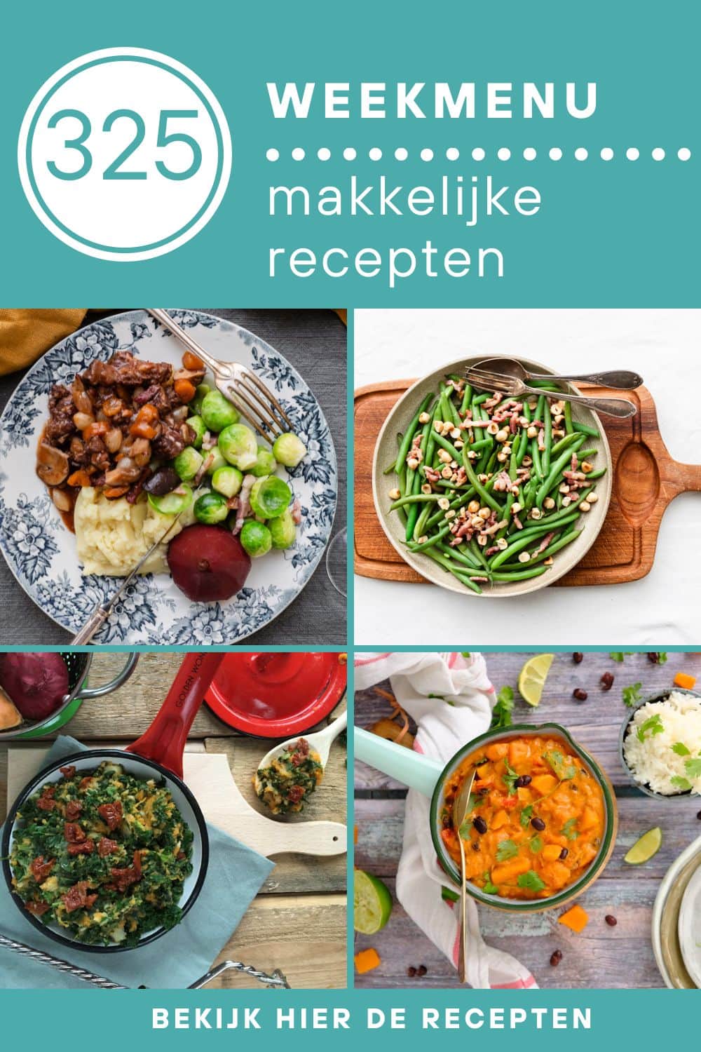 Weekmenu makkelijk recepten voor het avondeten