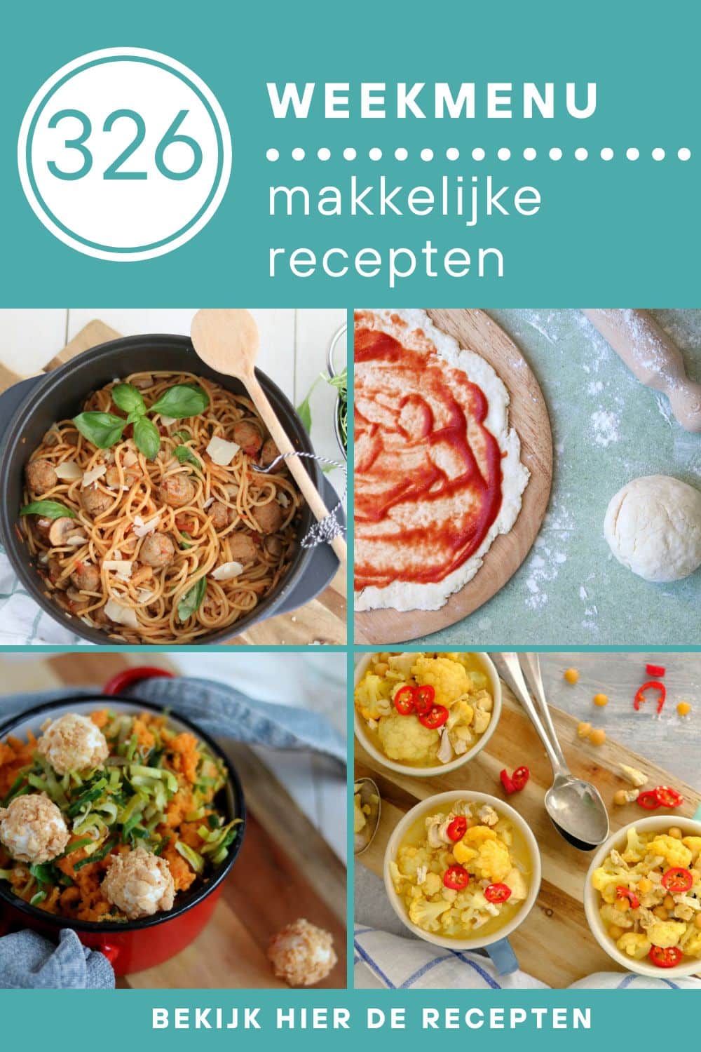 Weekmenu recepten voor het avondeten