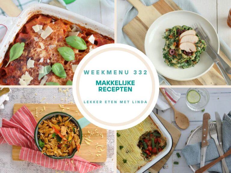 Weekmenu makkelijke recepten 332