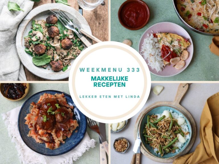 Weekmenu makkelijke recepten 333