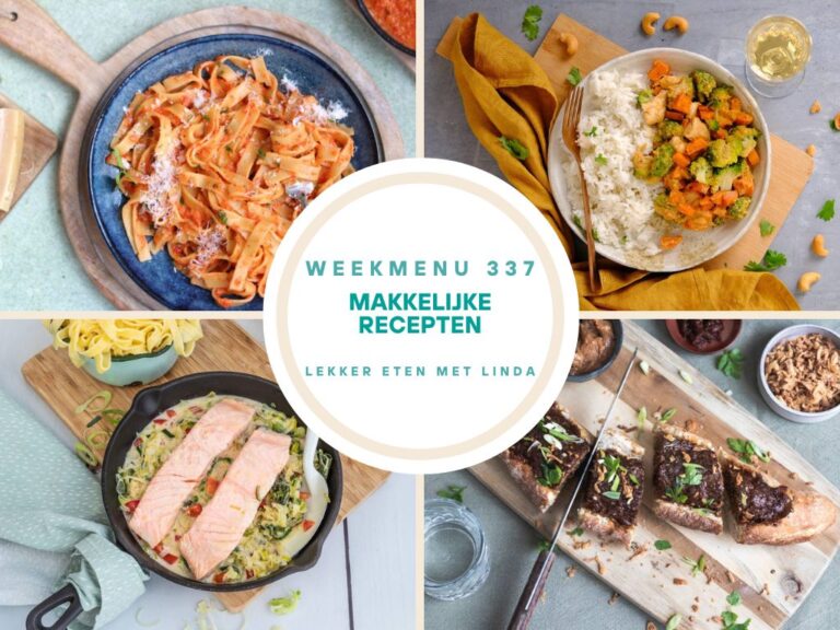 Weekmenu makkelijke recepten 337