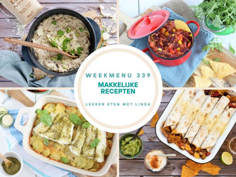 Weekmenu makkelijke recepten 339