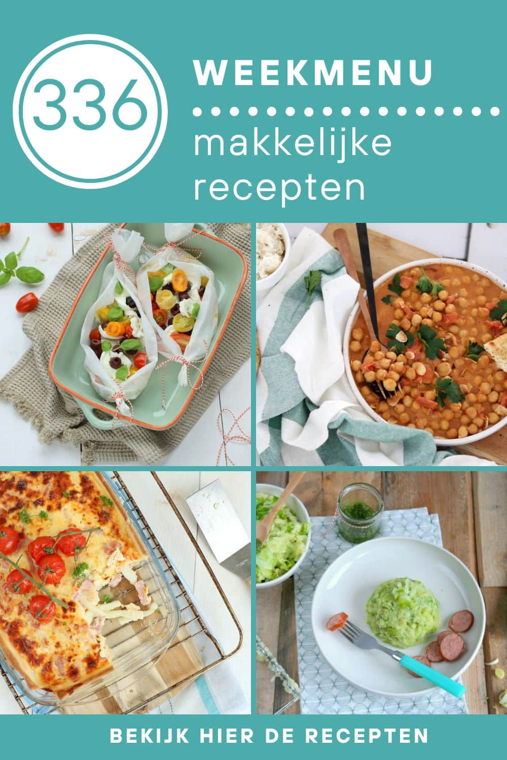 Weekmenu recepten voor het avondeten