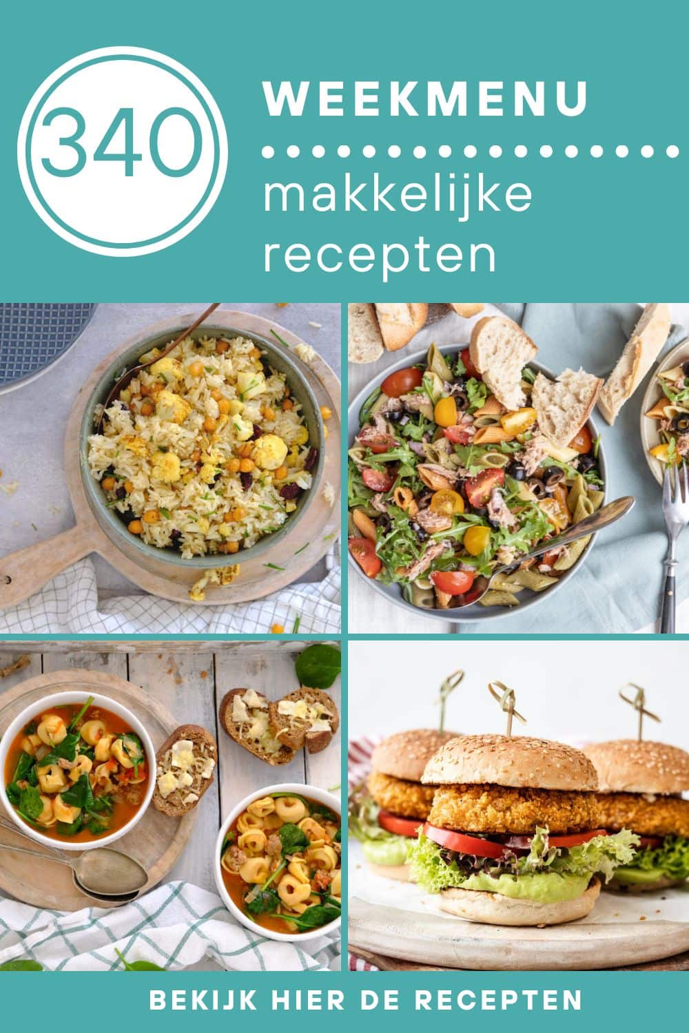 Weekmenu recepten voor het avondeten