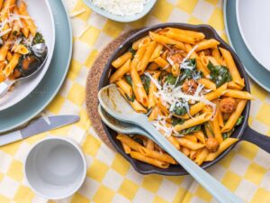 Pasta met spinazie