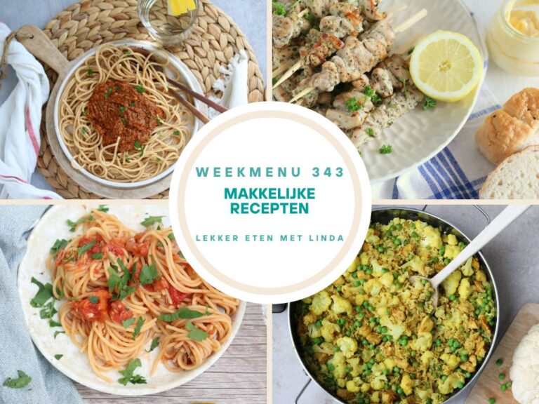 Weekmenu makkelijke recepten 343