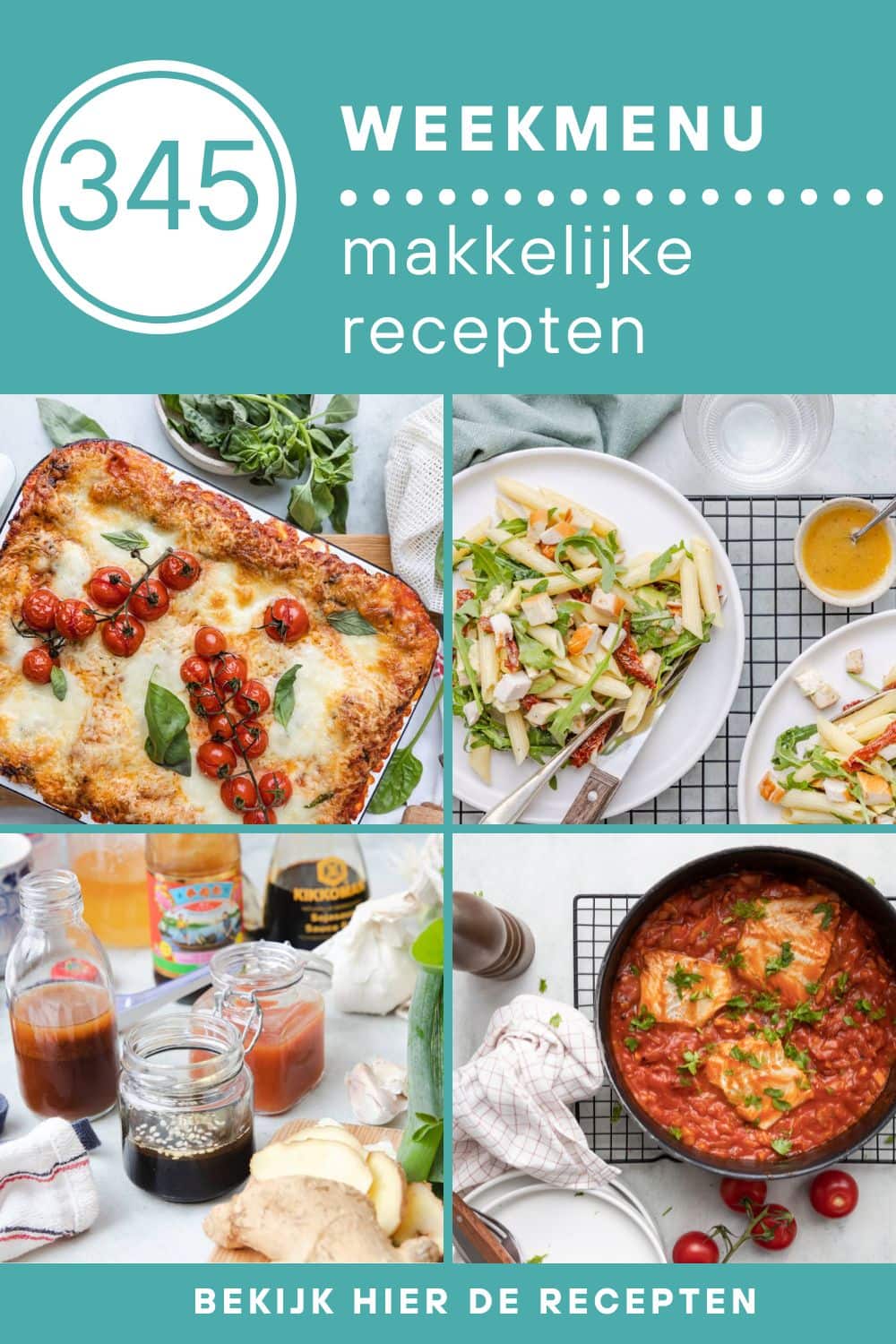 Weekmenu recepten voor het avondeten