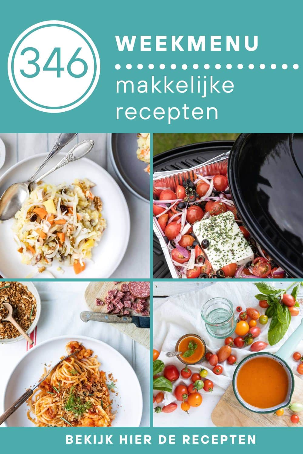 Weekmenu recepten voor het avondeten