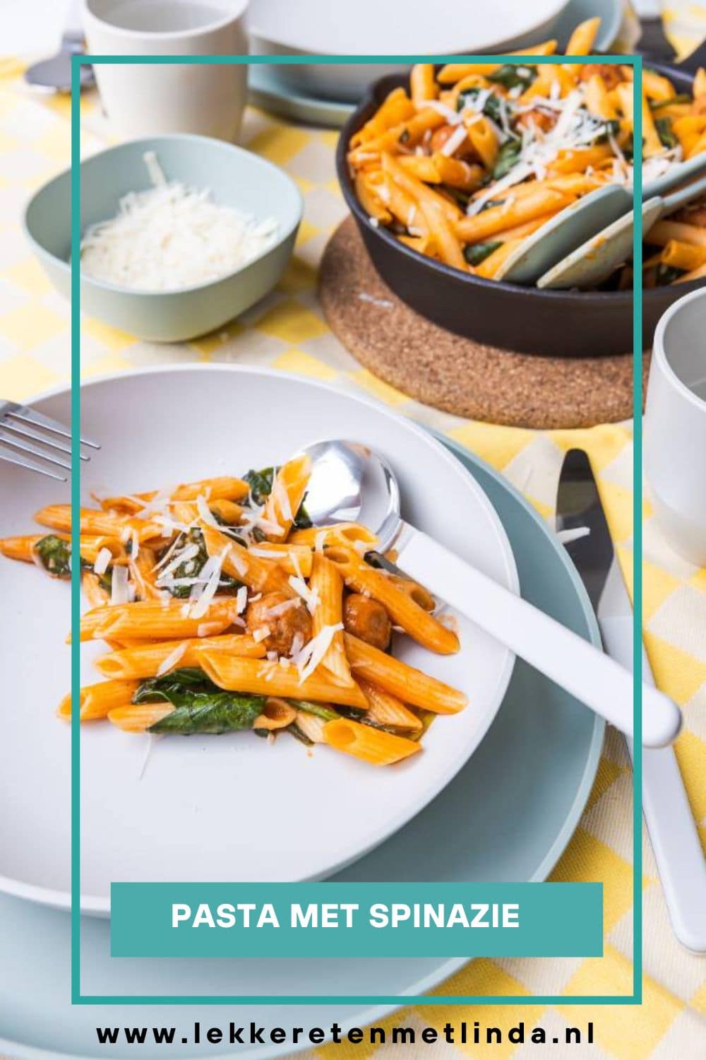 Pasta met spinazie