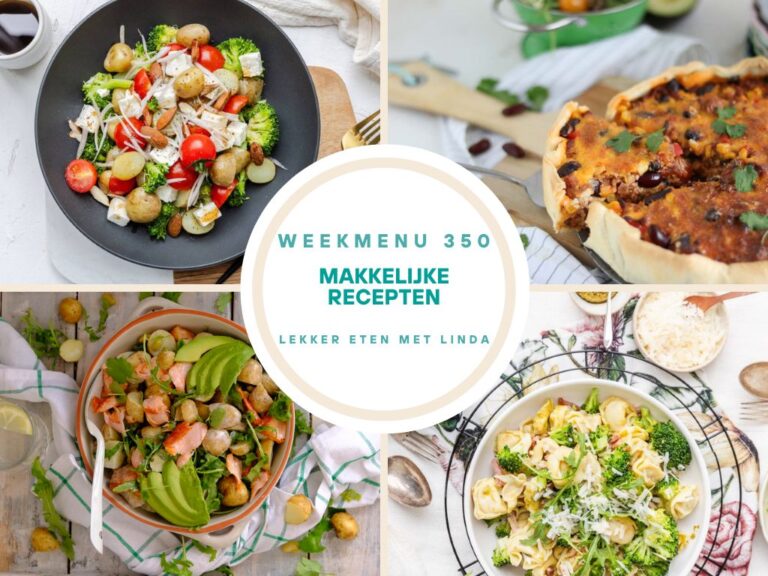 Weekmenu makkelijke recepten 350