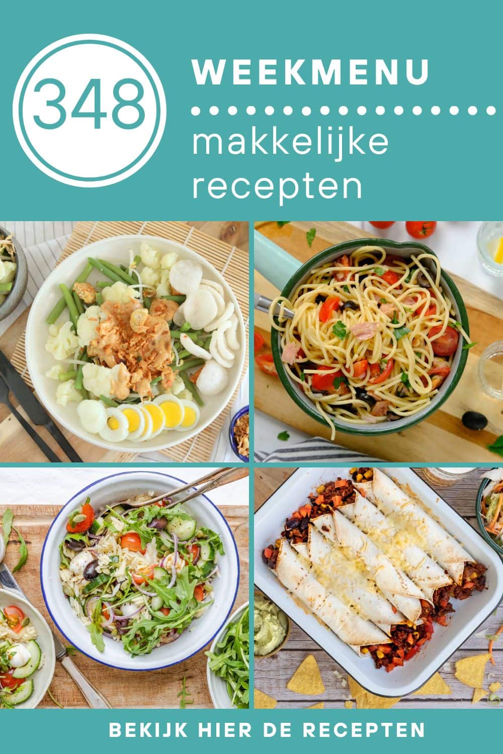 Weekmenu recepten voor het avondeten