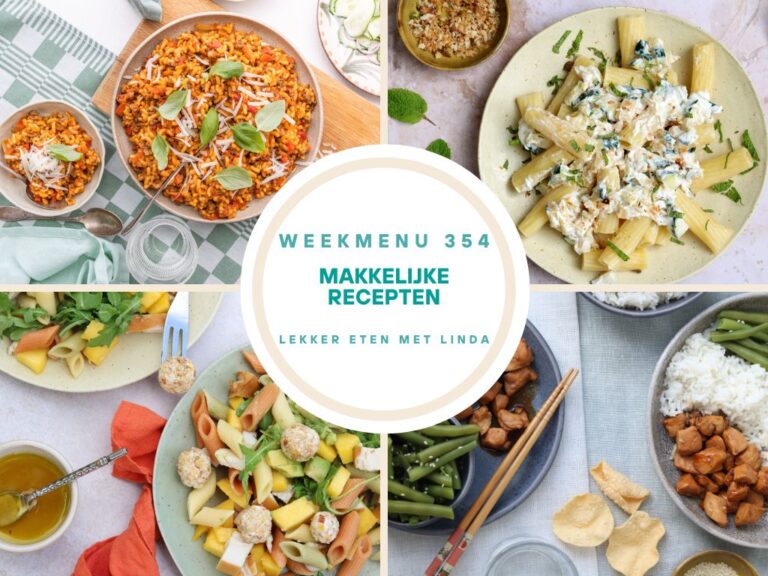 Weekmenu makkelijke recepten 354