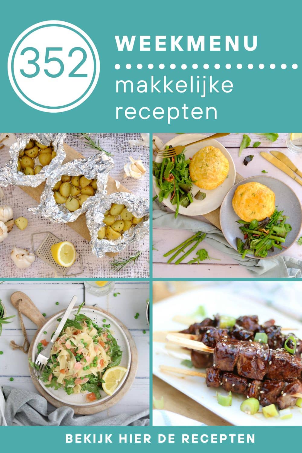 Weekmenu recepten voor het avondeten