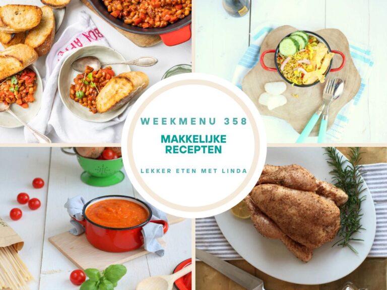 Weekmenu makkelijke recepten 358
