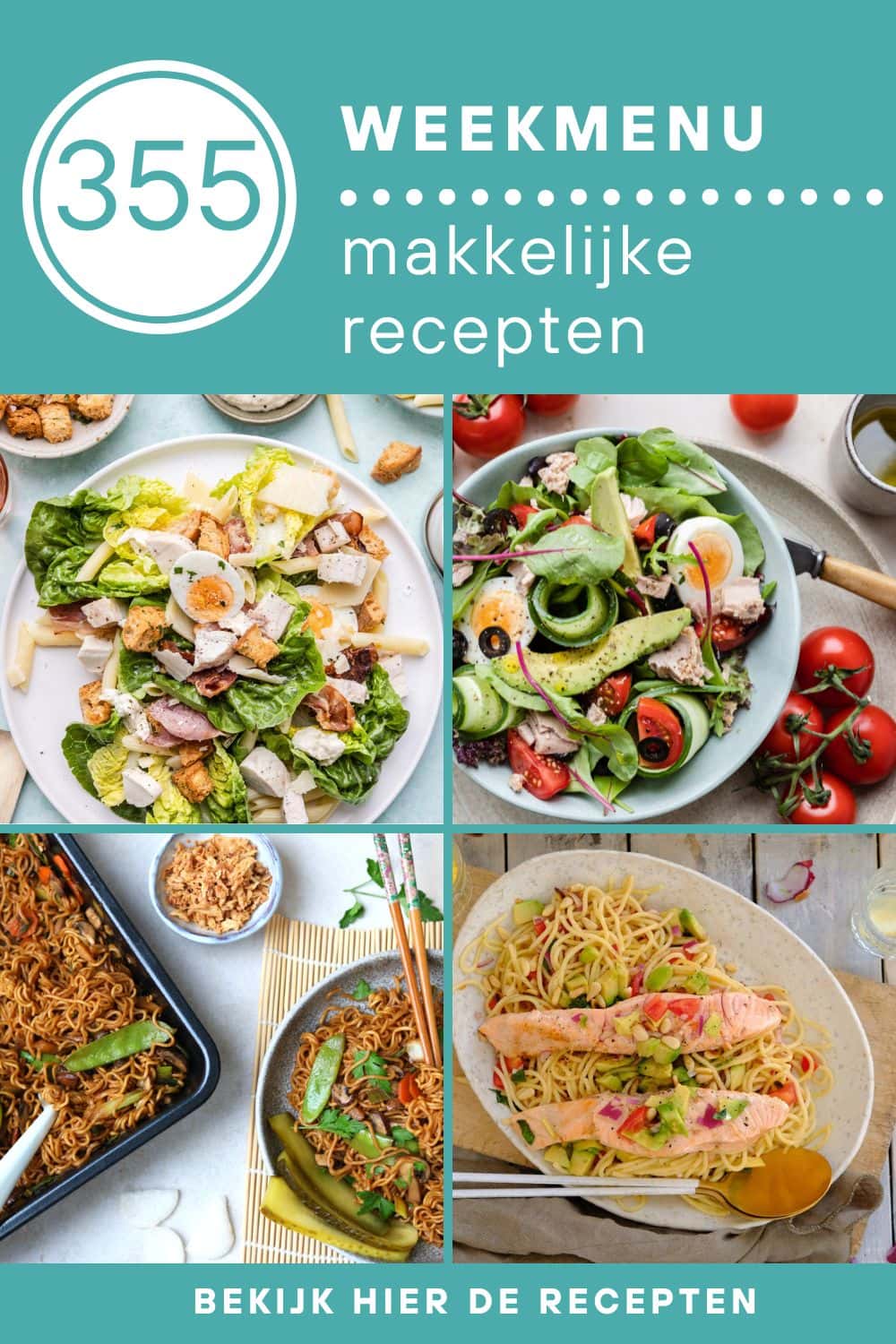Weekmenu recepten voor het avondeten