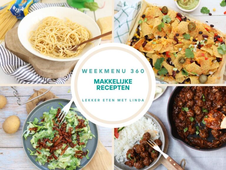 Weekmenu makkelijke recepten 360