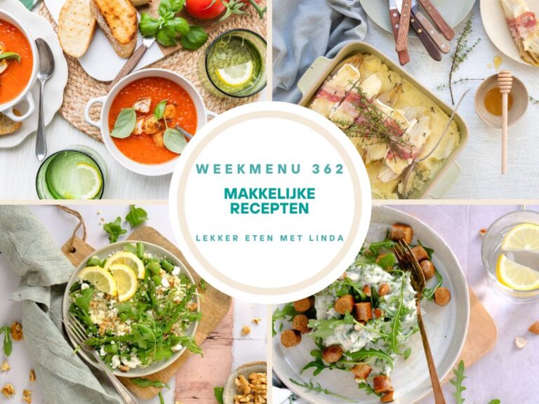 Weekmenu makkelijke recepten 362
