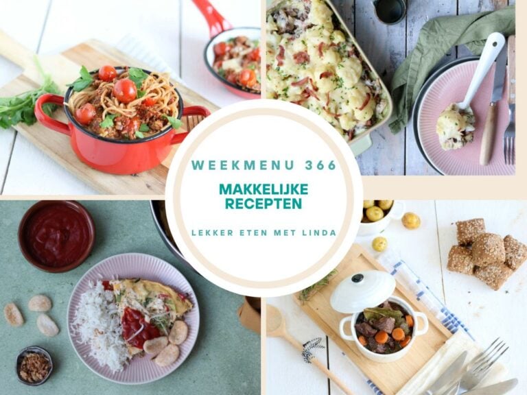 Weekmenu makkelijke recepten 366