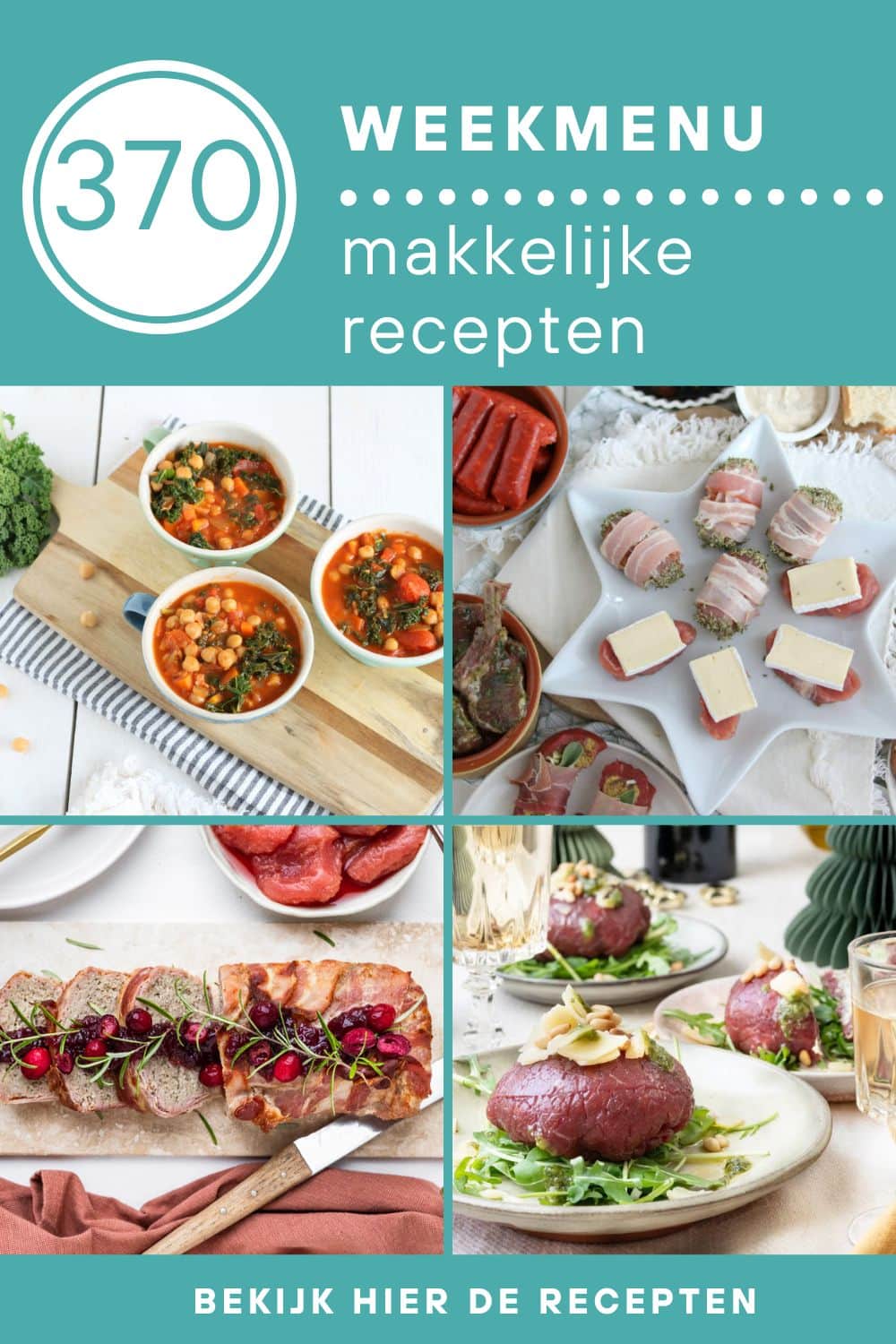 Weekmenu recepten voor het avondeten
