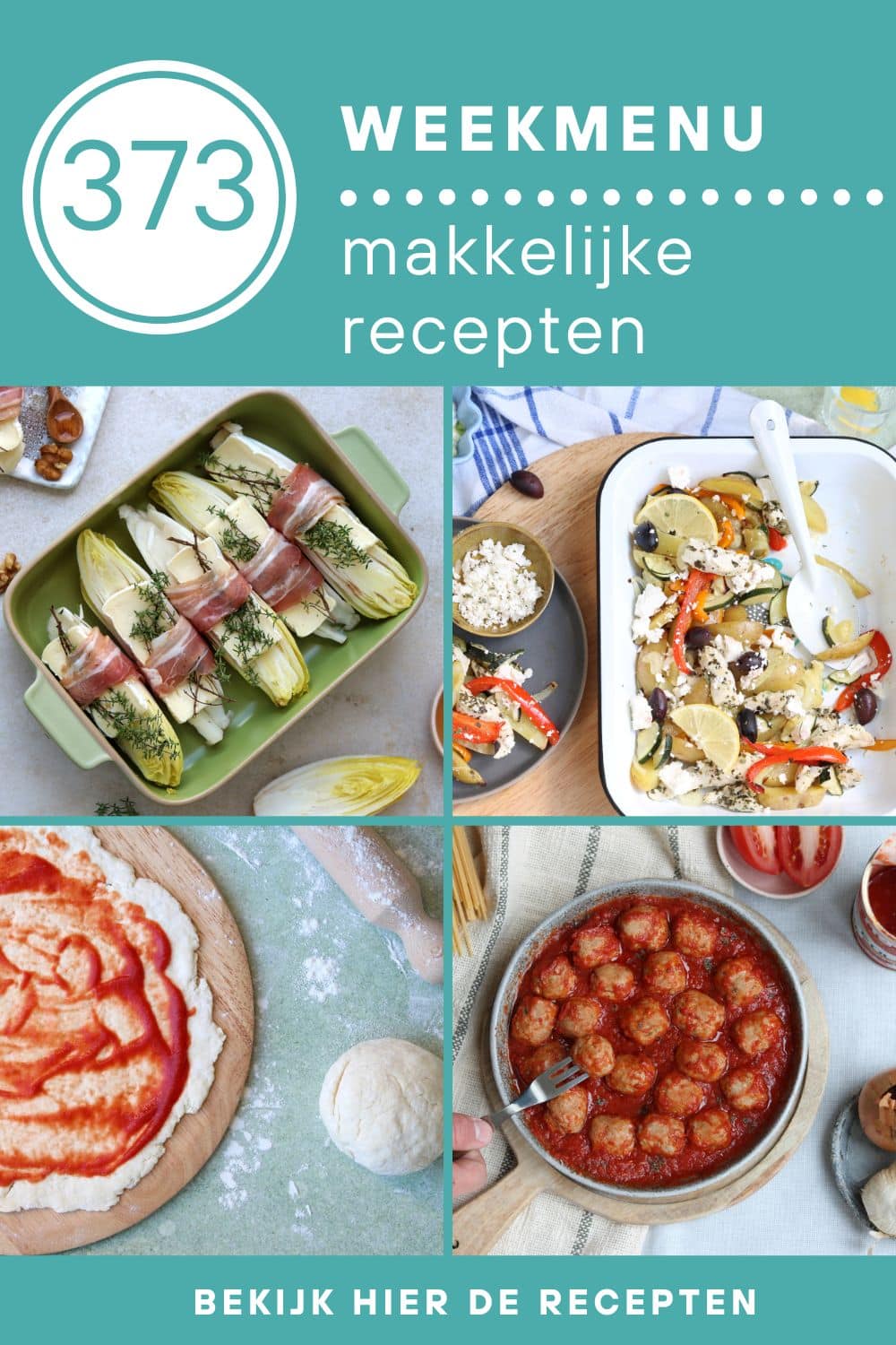 Weekmenu recepten voor het avondeten