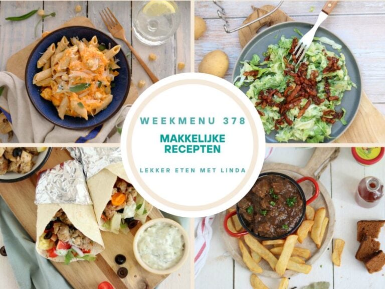 Weekmenu makkelijke recepten 378