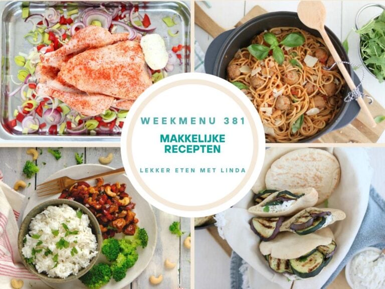 Weekmenu makkelijke recepten 381