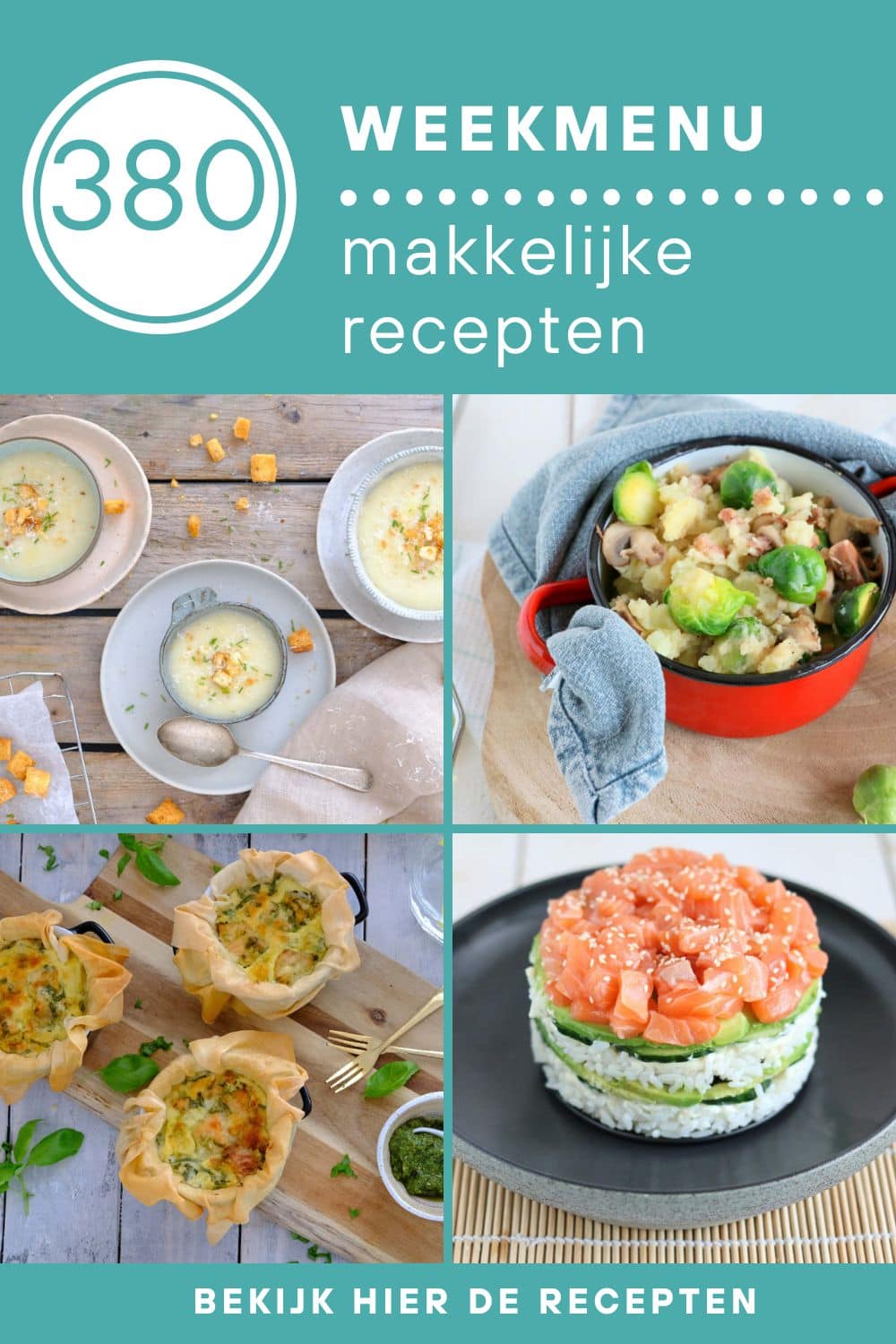 Weekmenu recepten voor het avondeten