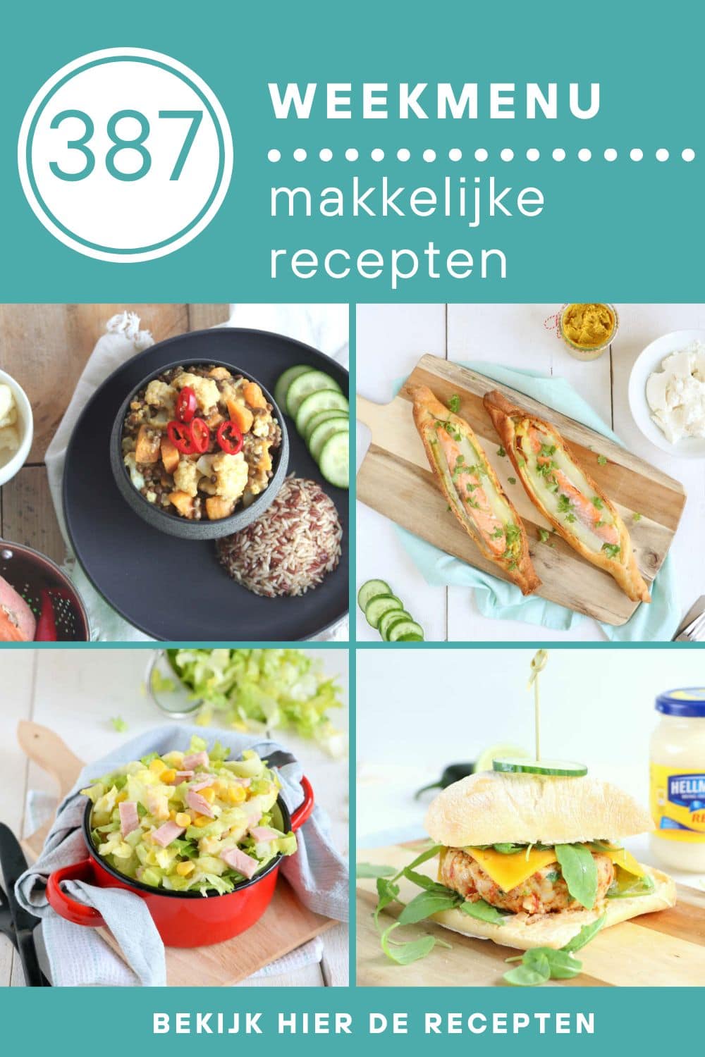 Weekmenu recepten voor het avondeten