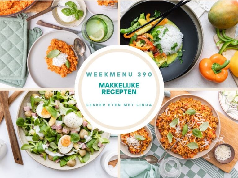 Weekmenu makkelijke recepten 390