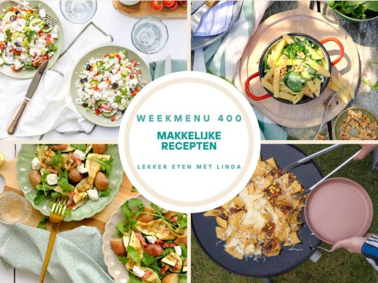 Weekmenu makkelijke recepten 400