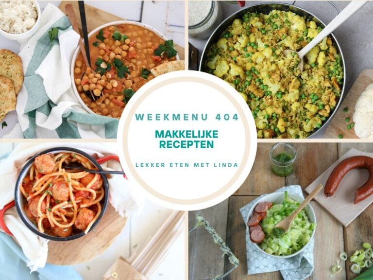 Weekmenu makkelijke recepten 404