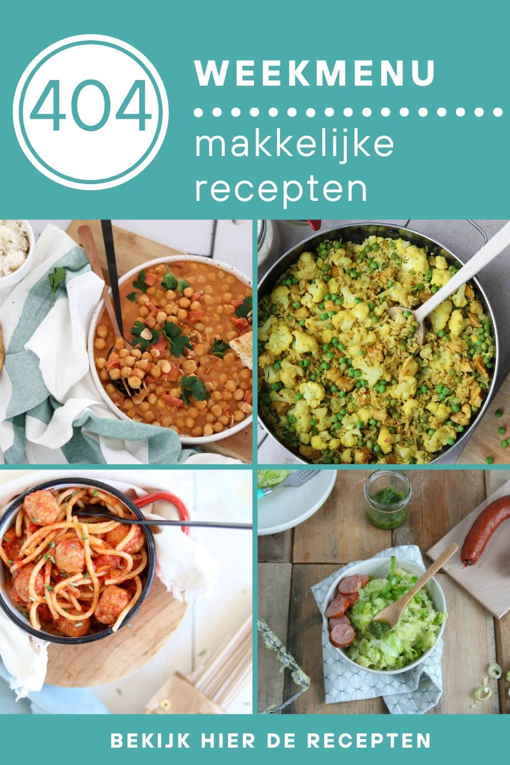 Weekmenu recepten voor het avondeten 404