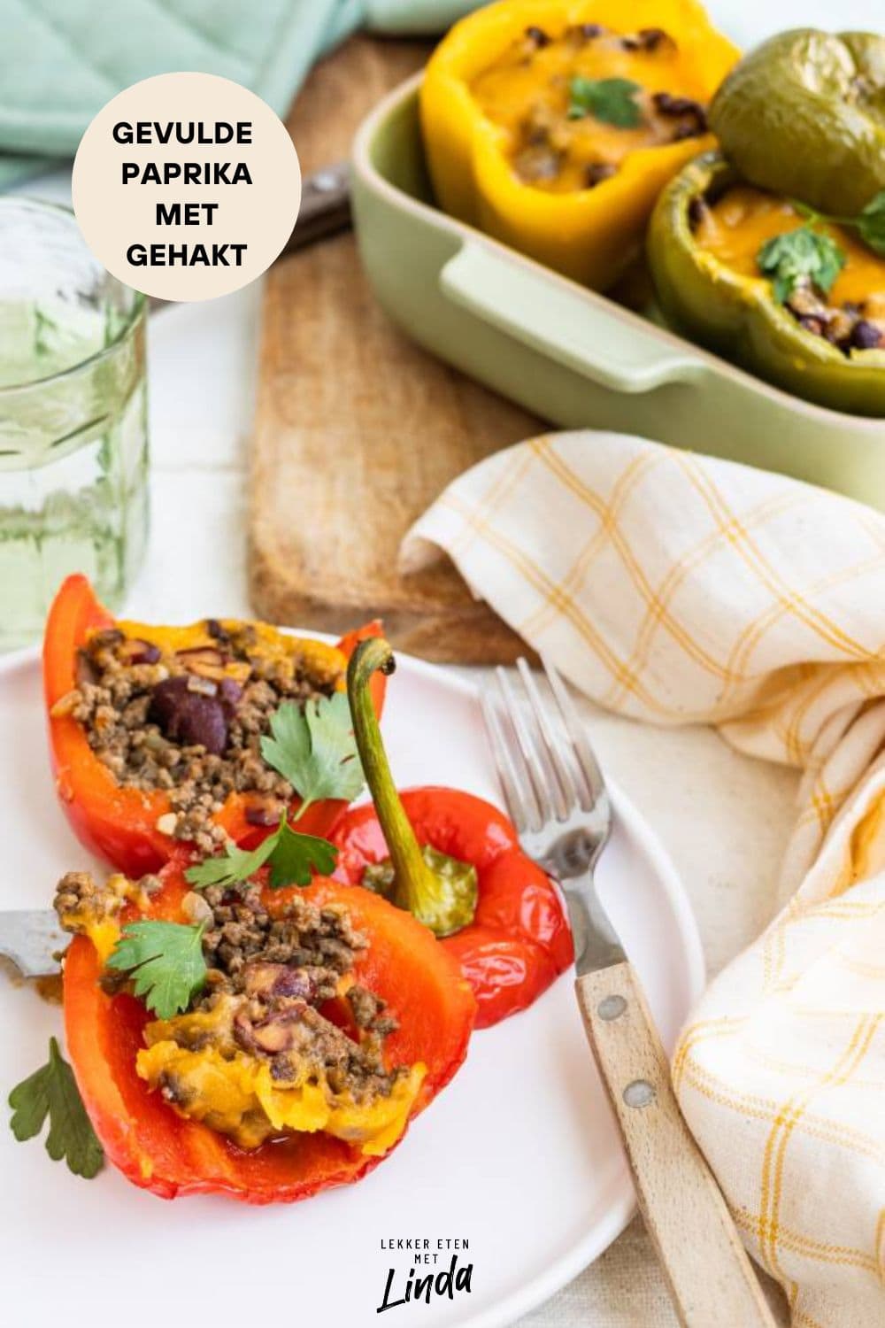 Gevulde paprika met gehakt