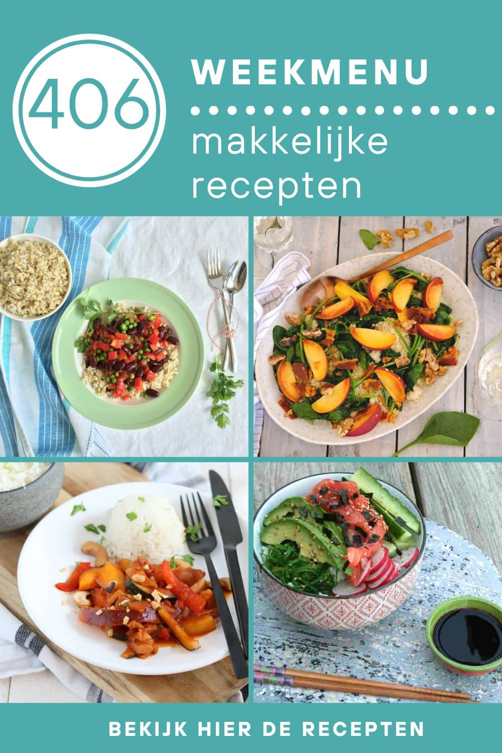 Weekmenu recepten voor het avondeten