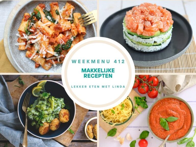 Weekmenu makkelijke recepten 412
