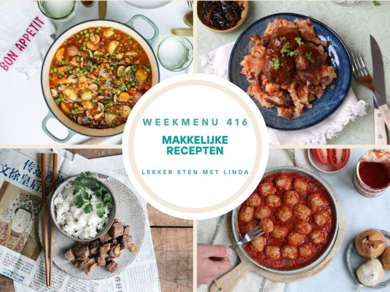 Wat eten we vandaag weekmenu