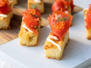 Brioche met zalm